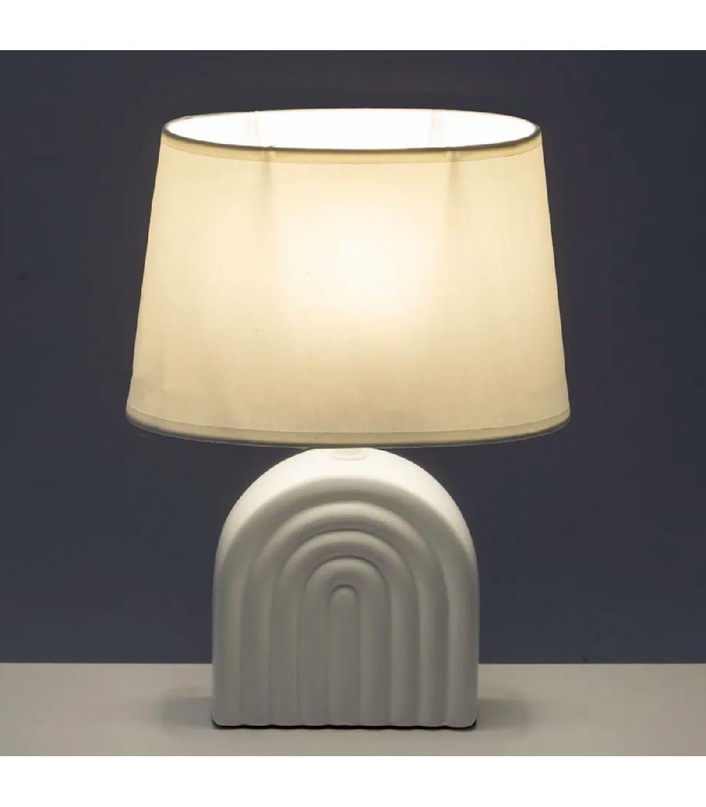 Wadiga Lampe à Poser Céramique Blanche 23x13x31cm