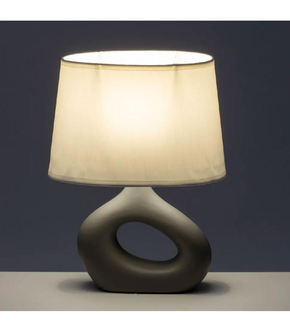 Wadiga Lampe à Poser Céramique Grise 23x13x30cm