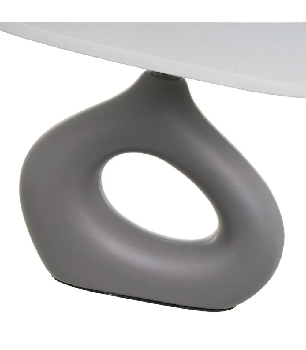 Wadiga Lampe à Poser Céramique Grise 23x13x30cm