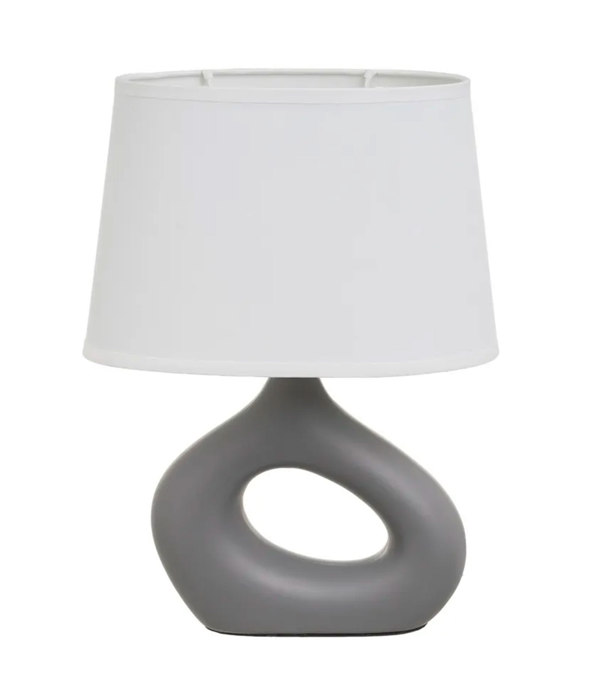 wadiga Lampe à poser céramique grise 23x13x30cm