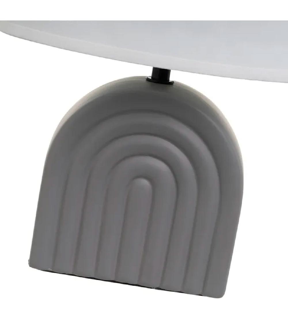 Wadiga Lampe à Poser Céramique Grise 23x13x31cm