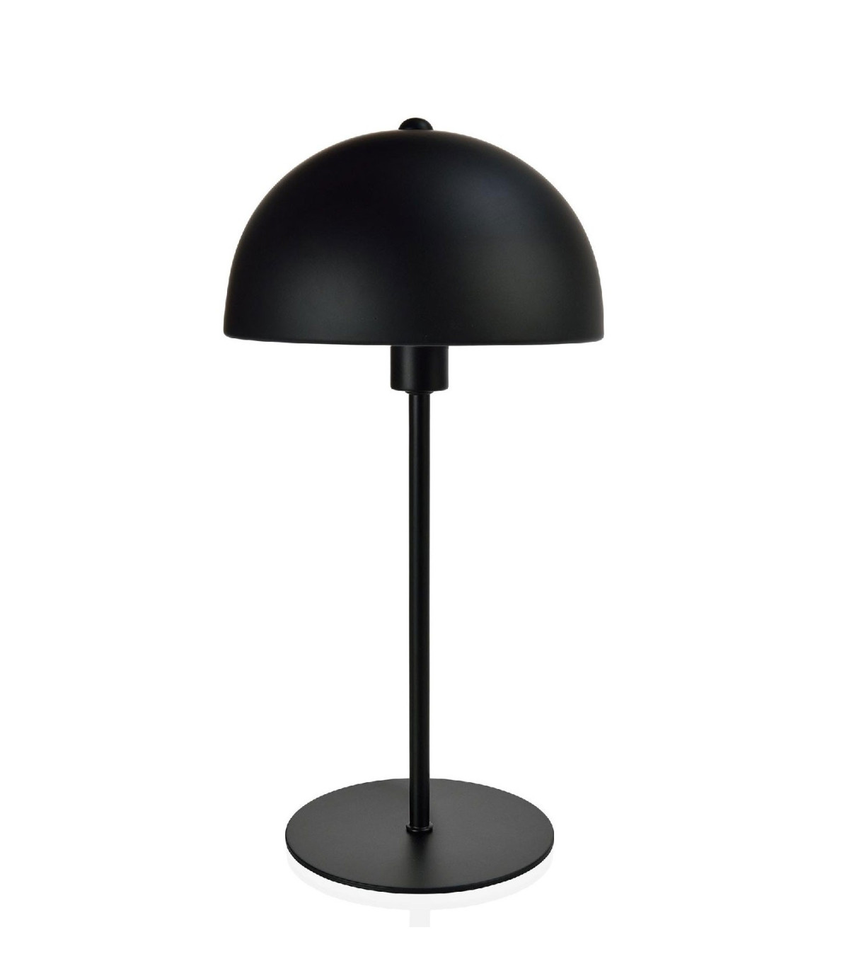 wadiga Lampe à Poser Champignon Métal Noir