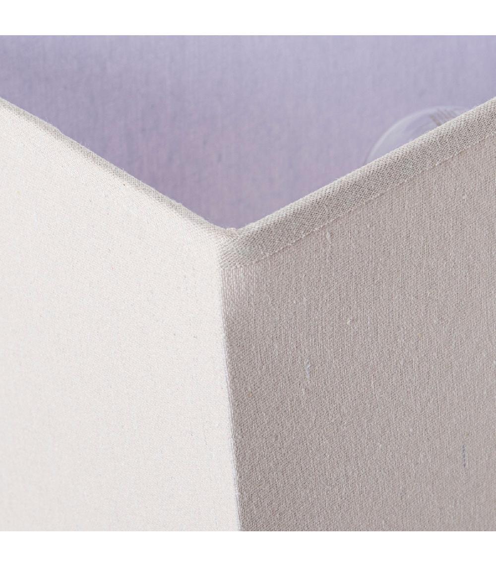 Wadiga Lampe à Poser En Bois Et Abat-jour Blanc