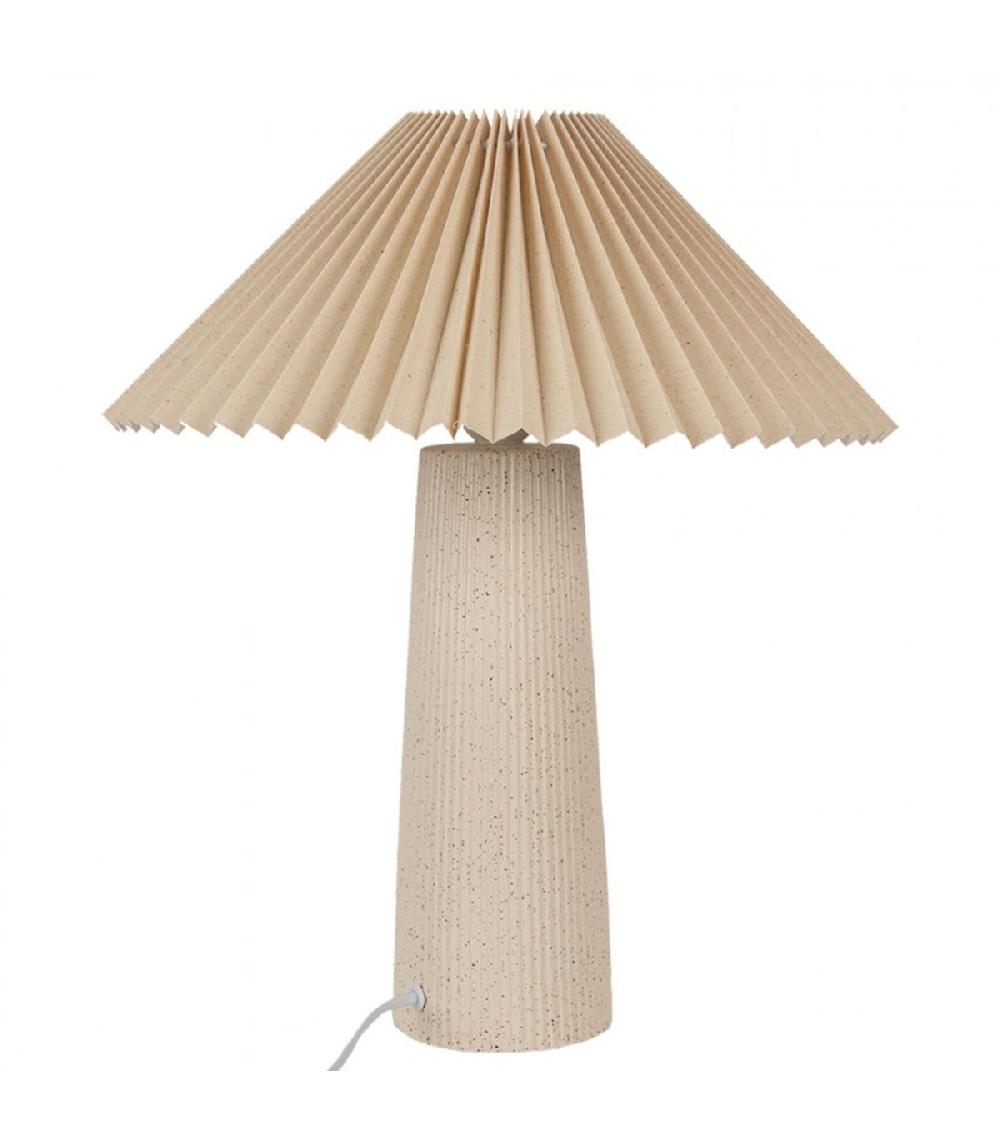 Wadiga Lampe à Poser En Céramique Beige 36x36x42cm