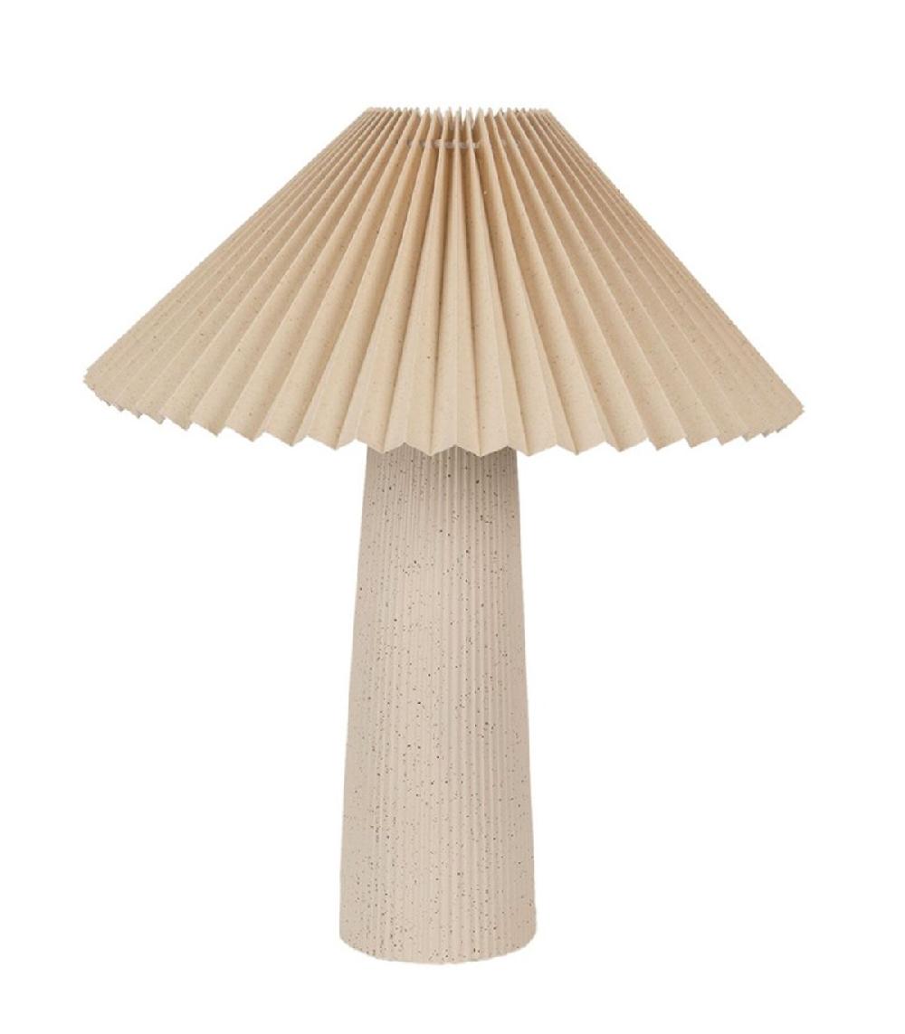 wadiga Lampe à poser en céramique beige 36x36x42cm