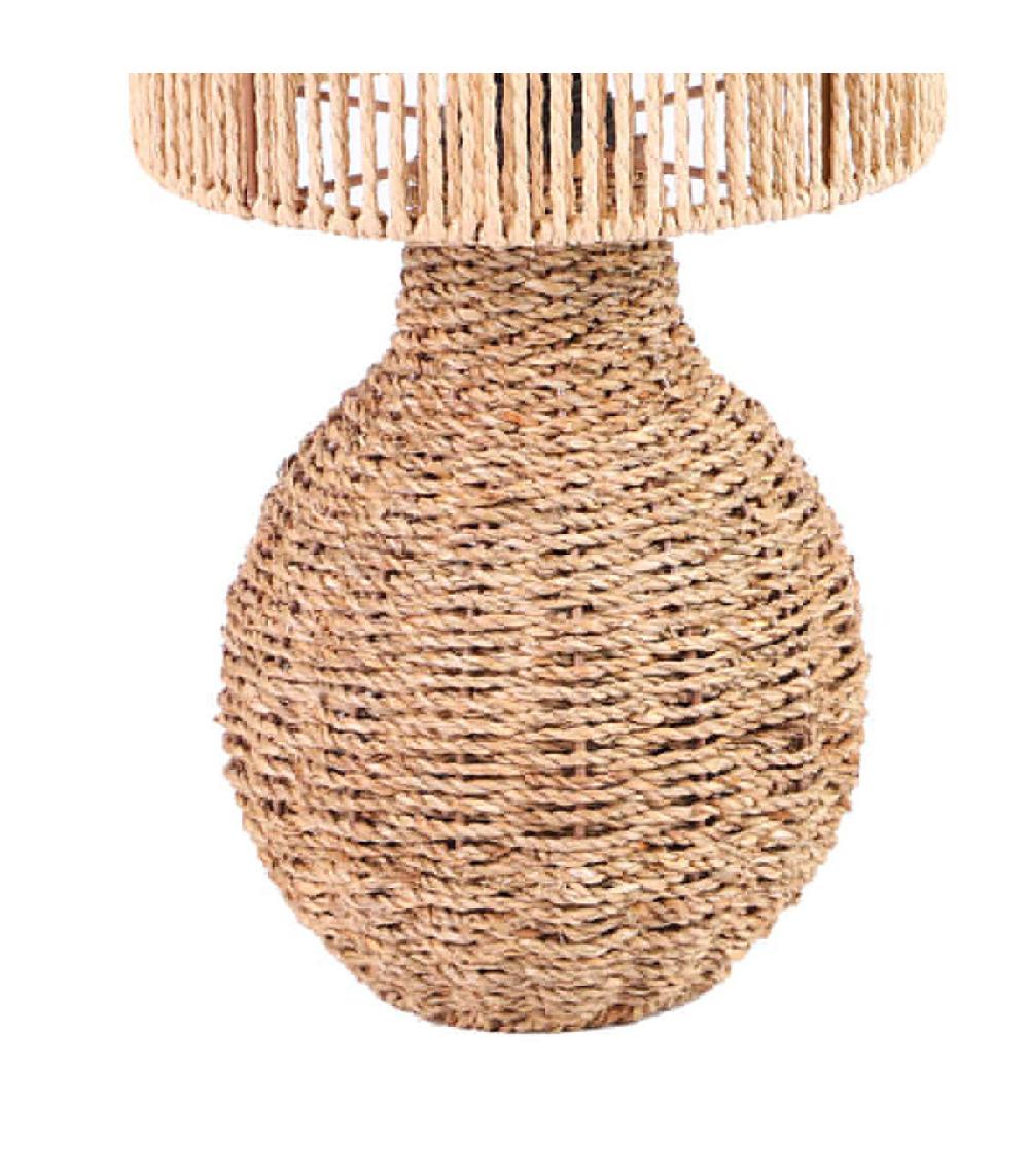 Wadiga Lampe à Poser En Corde Et Algue Marine