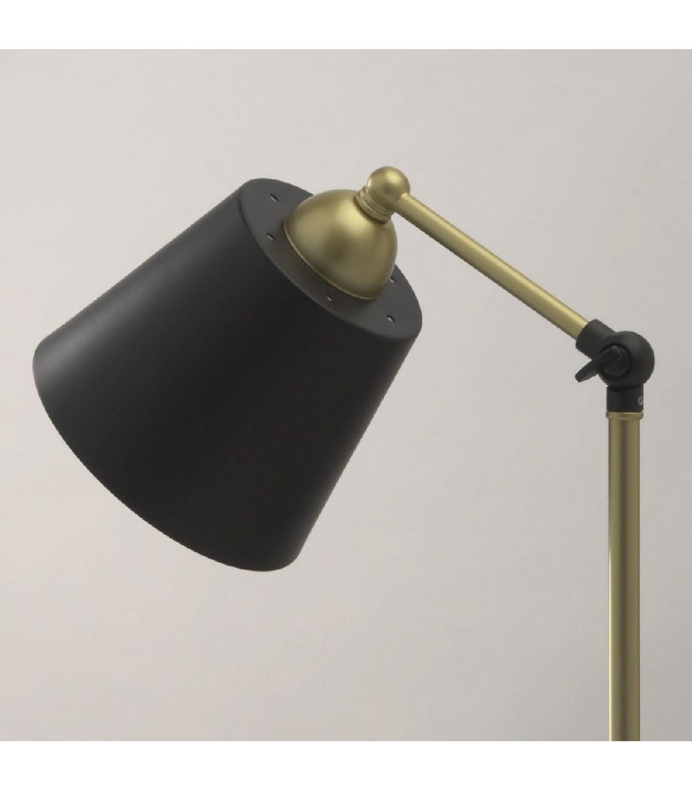 Wadiga Lampe à Poser En Métal Noir Et Doré