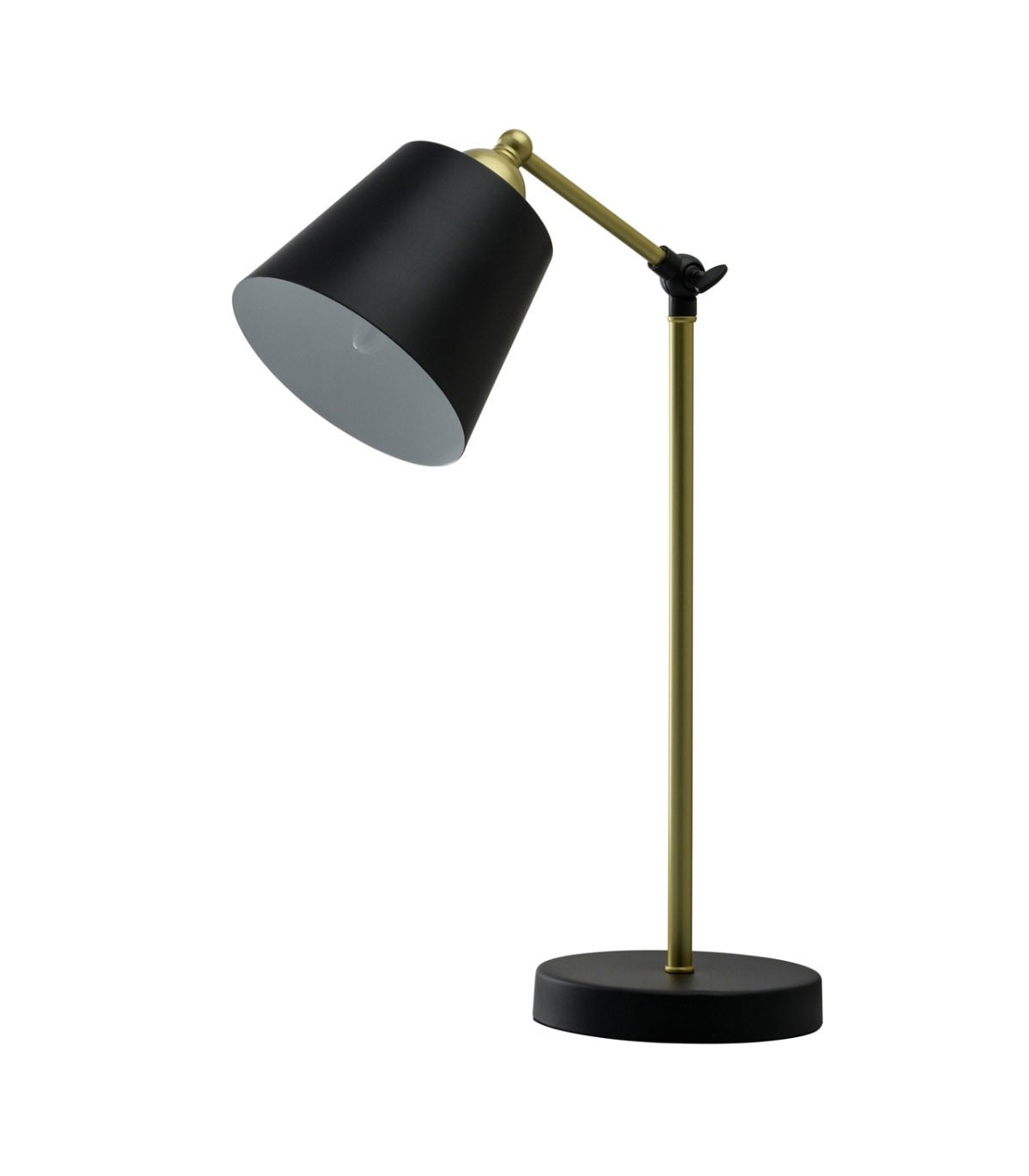 wadiga Lampe à Poser en Métal Noir et Doré