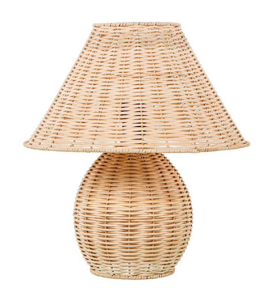 wadiga Lampe à poser en rotin tressé 35x35x40cm