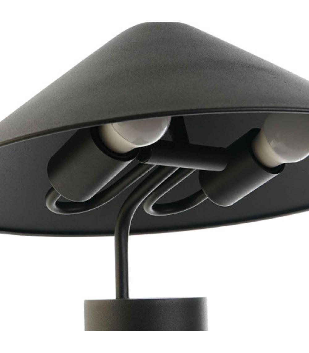 Wadiga Lampe à Poser Rétro Métal Noir 39x39x45cm