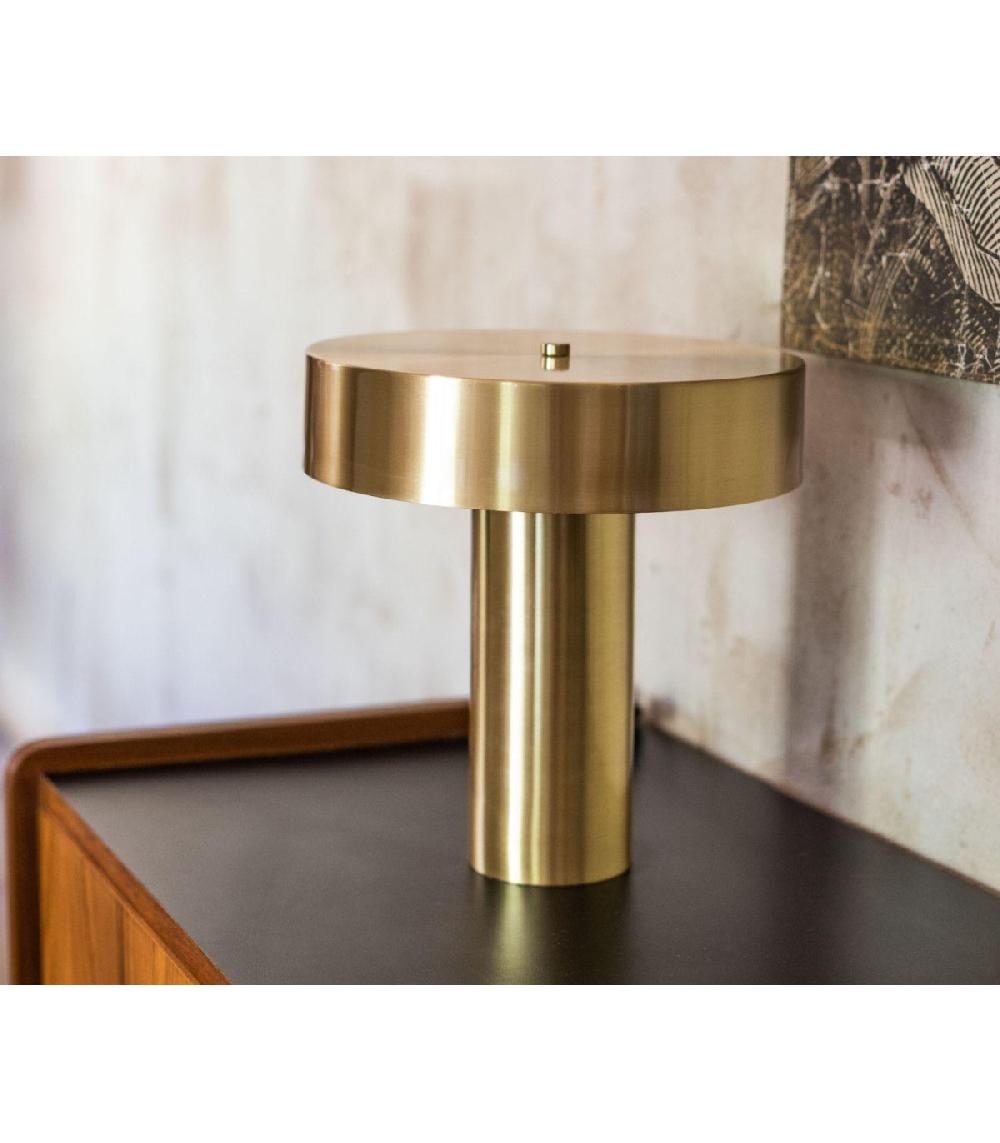 Wadiga Lampe à Poser Vintage Métal Doré - 30x33cm