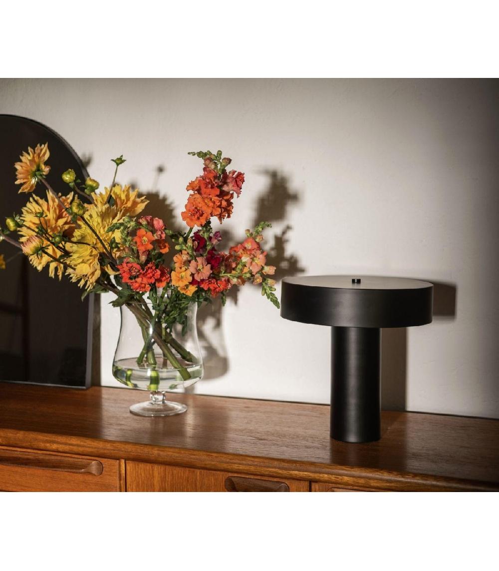 Wadiga Lampe à Poser Vintage Métal Noir - 30x33cm