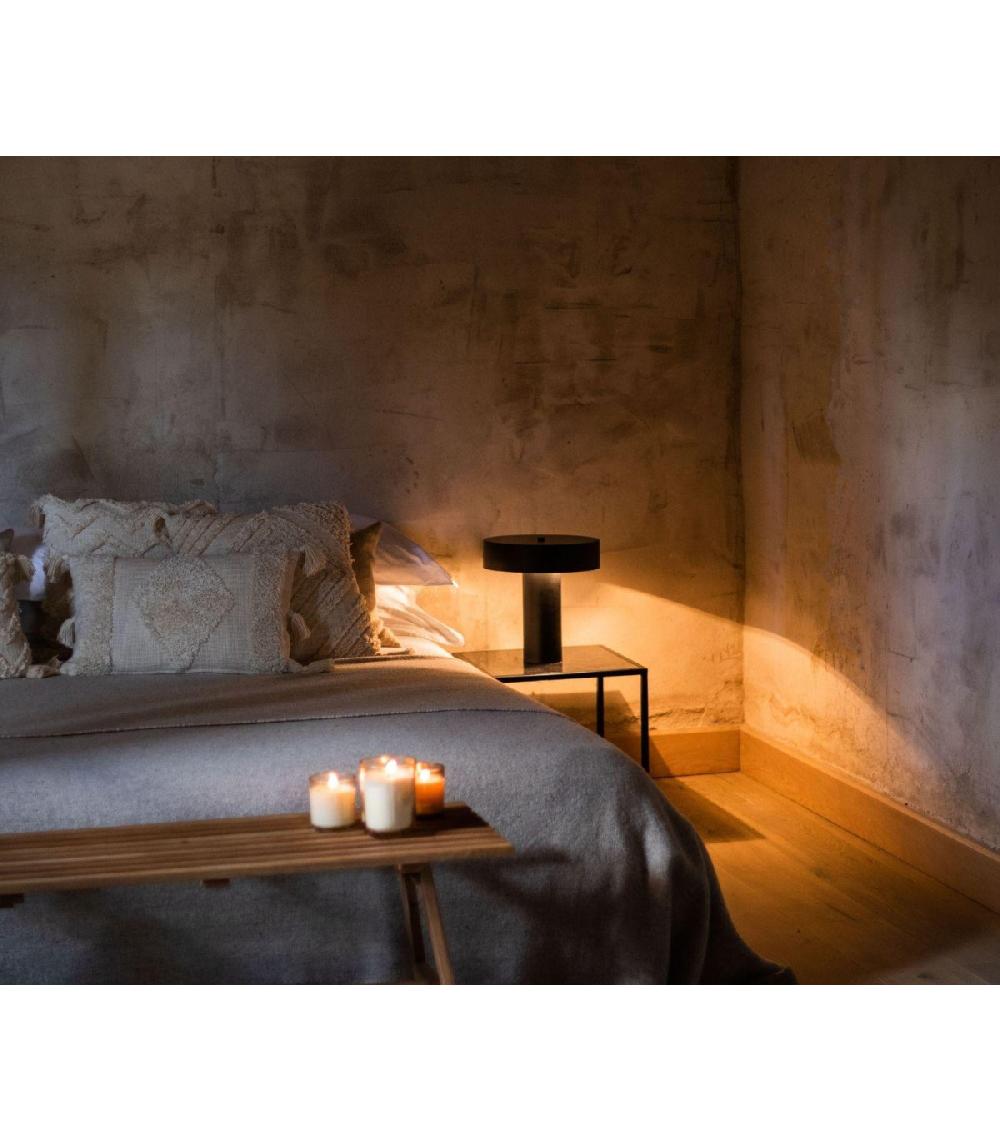 Wadiga Lampe à Poser Vintage Métal Noir - 30x33cm