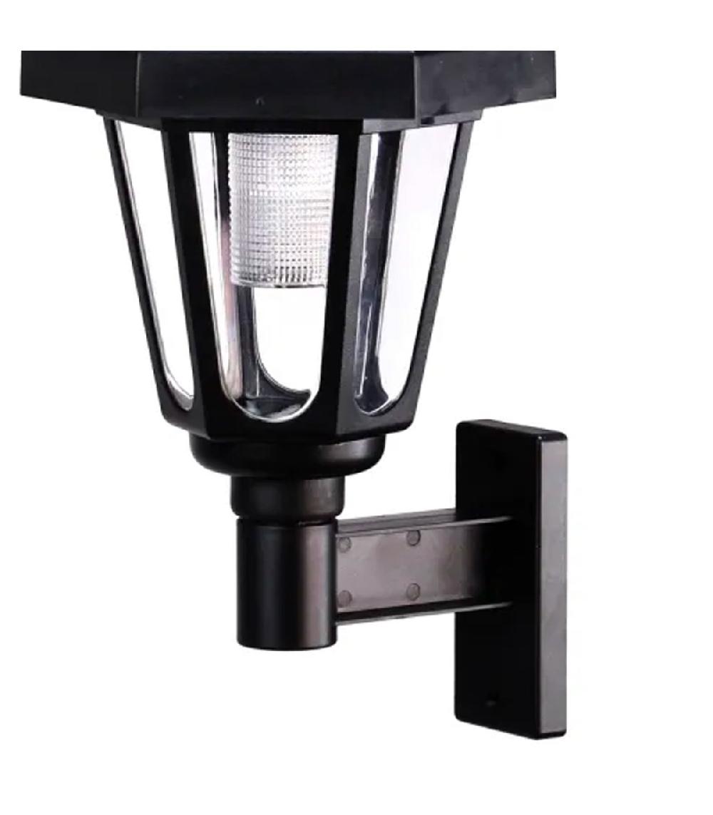 Wadiga Lampe Solaire Murale En Plastique Noir
