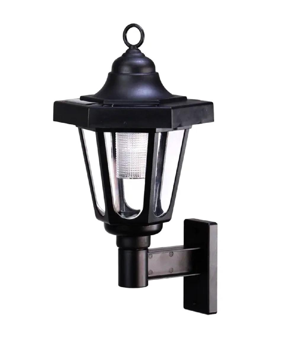 wadiga Lampe solaire murale en plastique noir