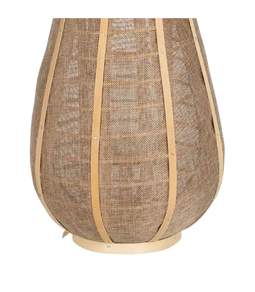 Wadiga Lanterne En Bois Et Jute 26x26x41cm