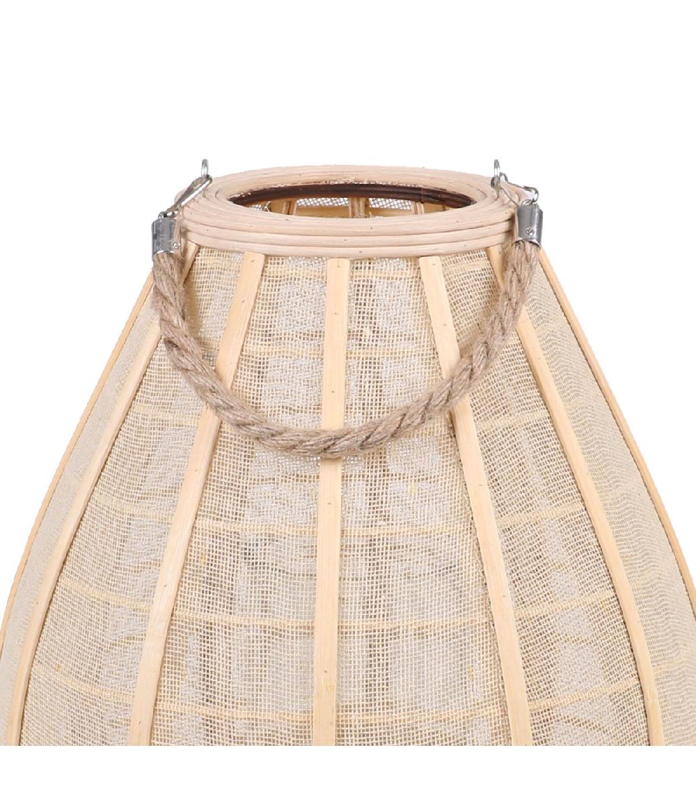 Wadiga Lanterne En Bois Et Jute 31x31x35cm