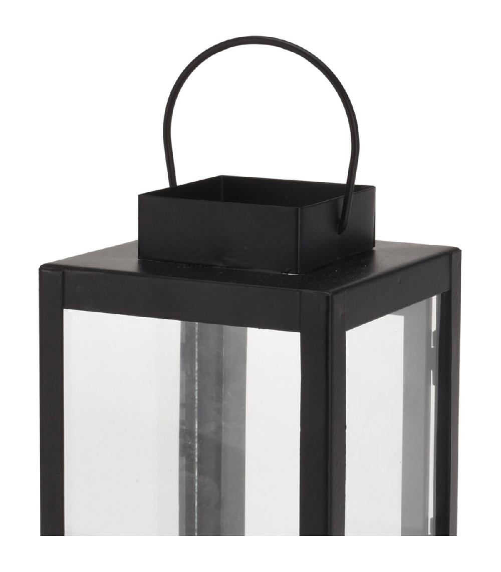 Wadiga Lanterne En Métal Noir Et Verre 10x10x16cm