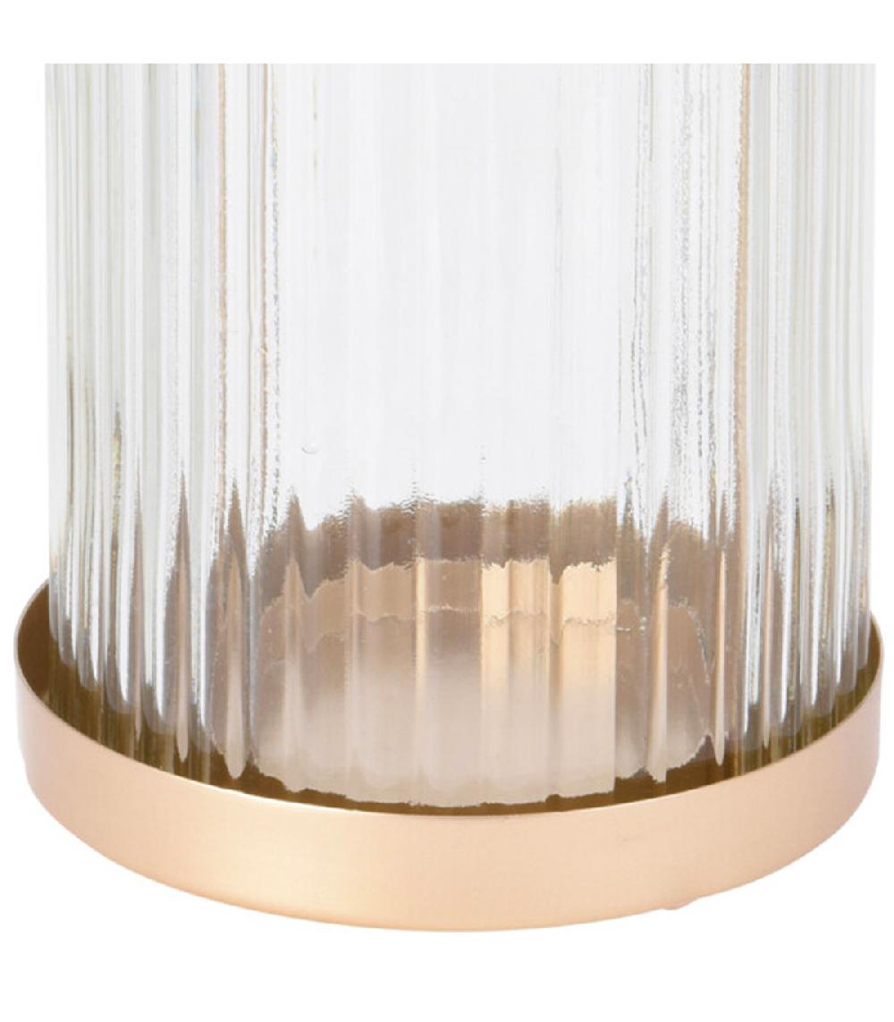 Wadiga Lanterne En Verre Et Métal Doré