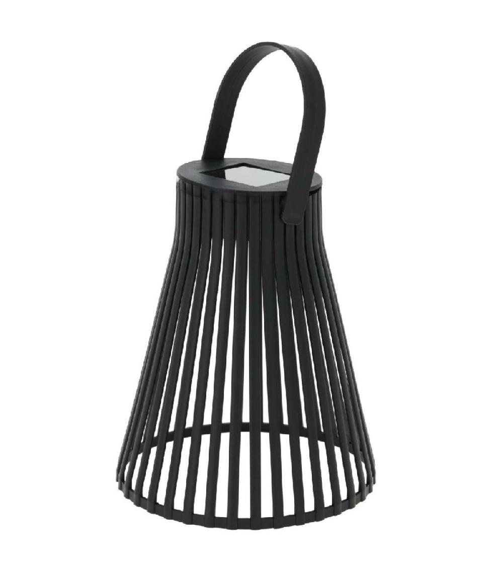 wadiga Lanterne LED solaire noire 15x18cm