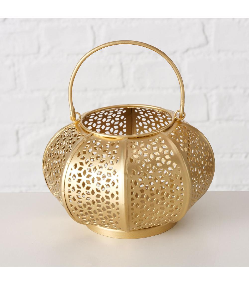 Wadiga Lanterne Métal Doré Style Oriental