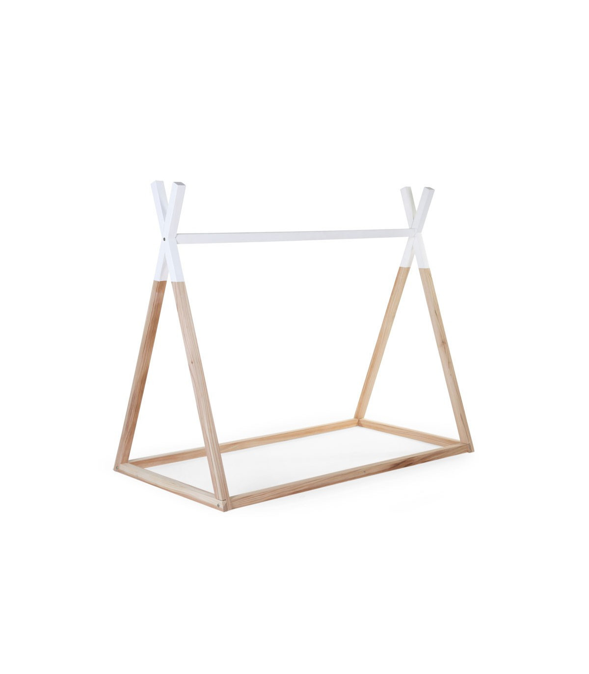 wadiga Lit en Bois de Frêne Enfant Forme Tipi