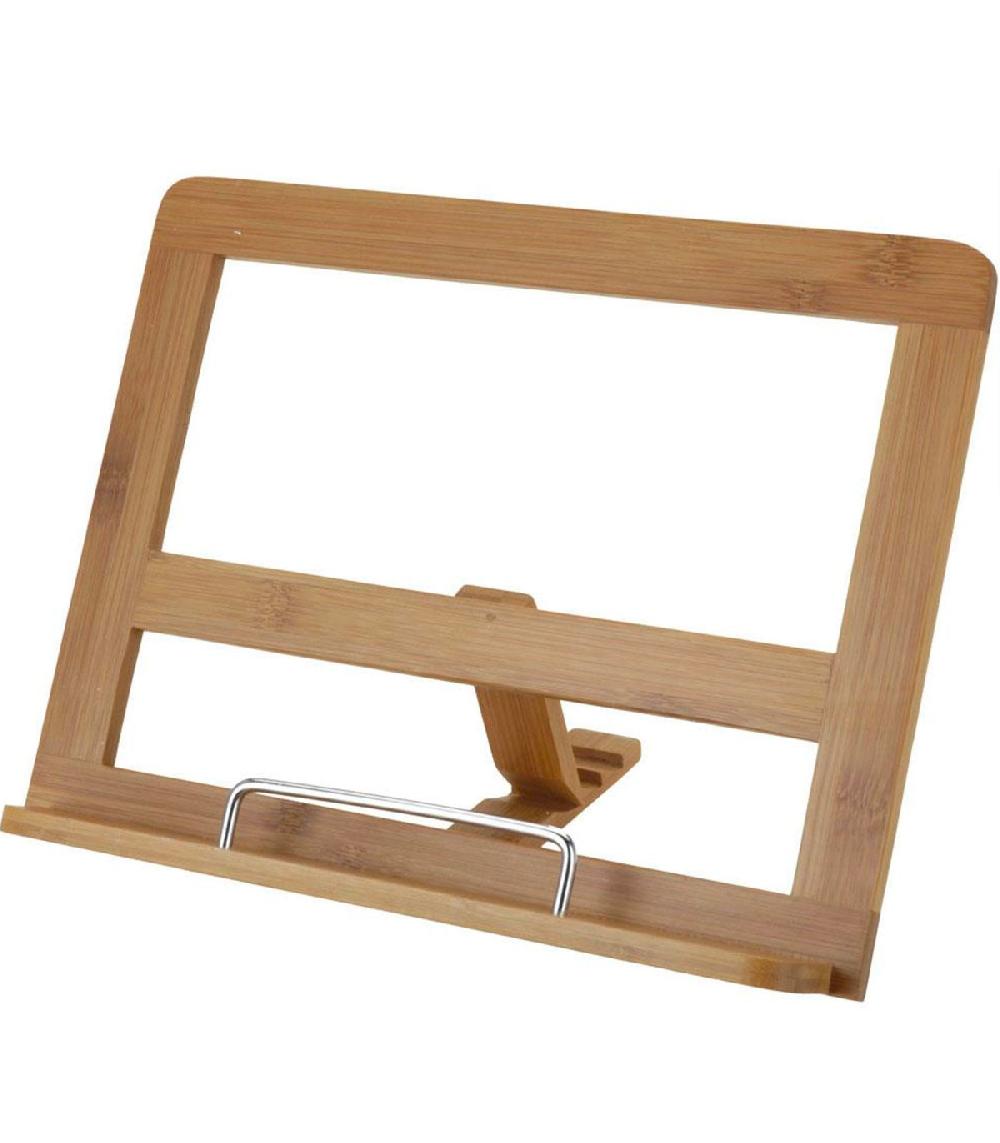 wadiga Lutrin de cuisine en bambou 32x24x17cm