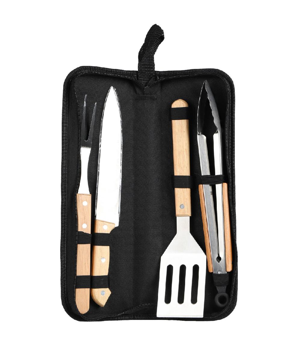 wadiga Malette barbecue 4 ustensiles