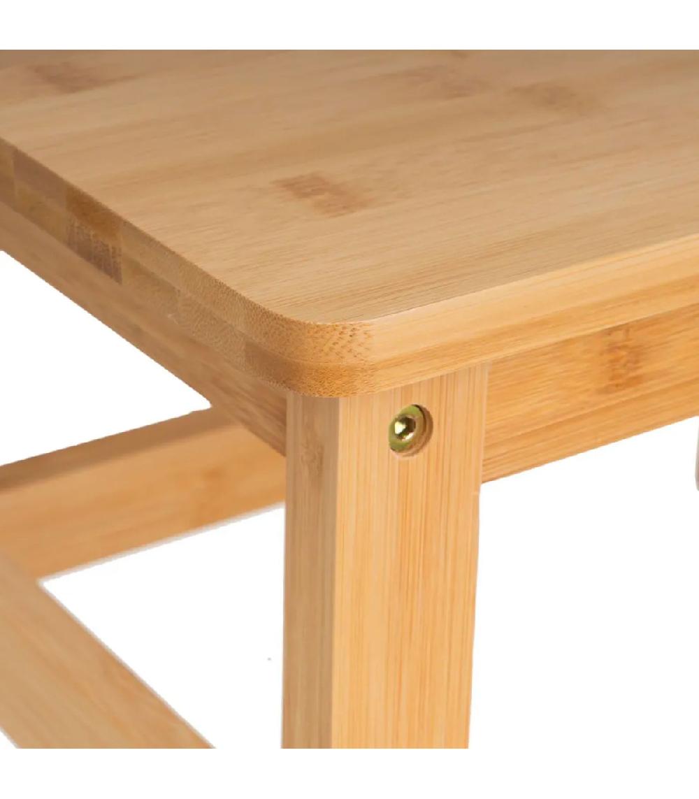 Wadiga Marchepied En Bambou 33x46x25cm