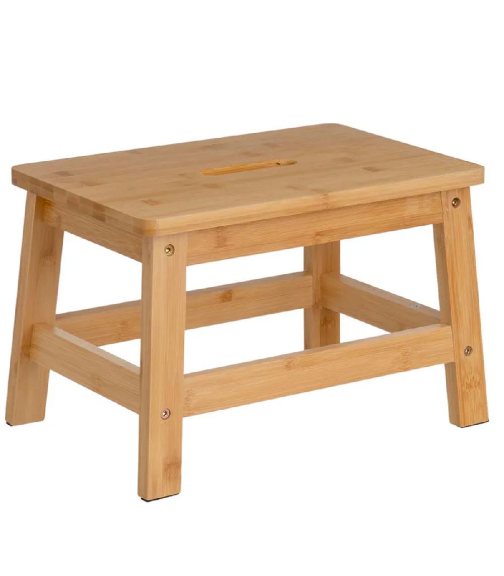 wadiga Marchepied en bambou 33x46x25cm