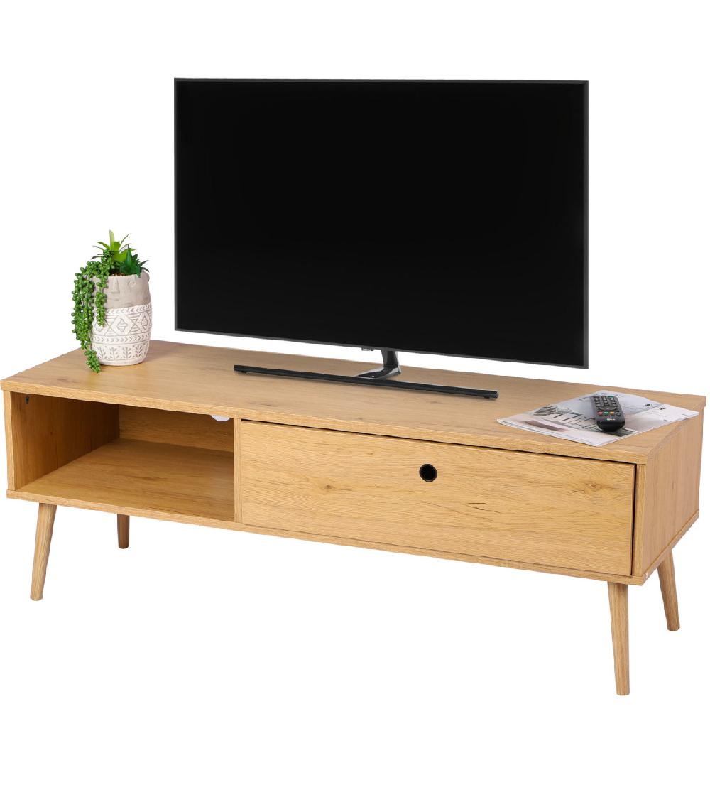 Wadiga Meuble De Télévision En Bois 120x39x43cm