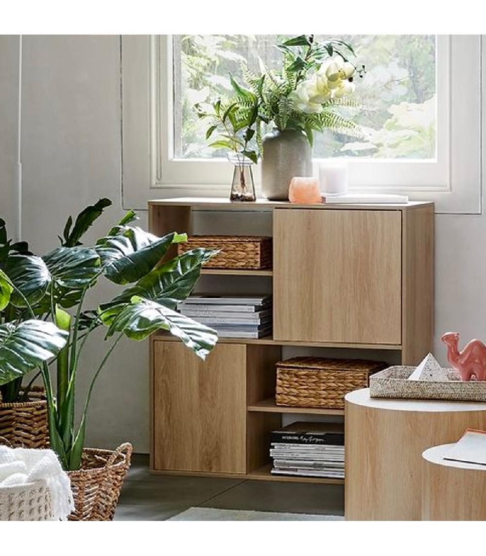 Wadiga Meuble étagère En Bois 80x30x80cm