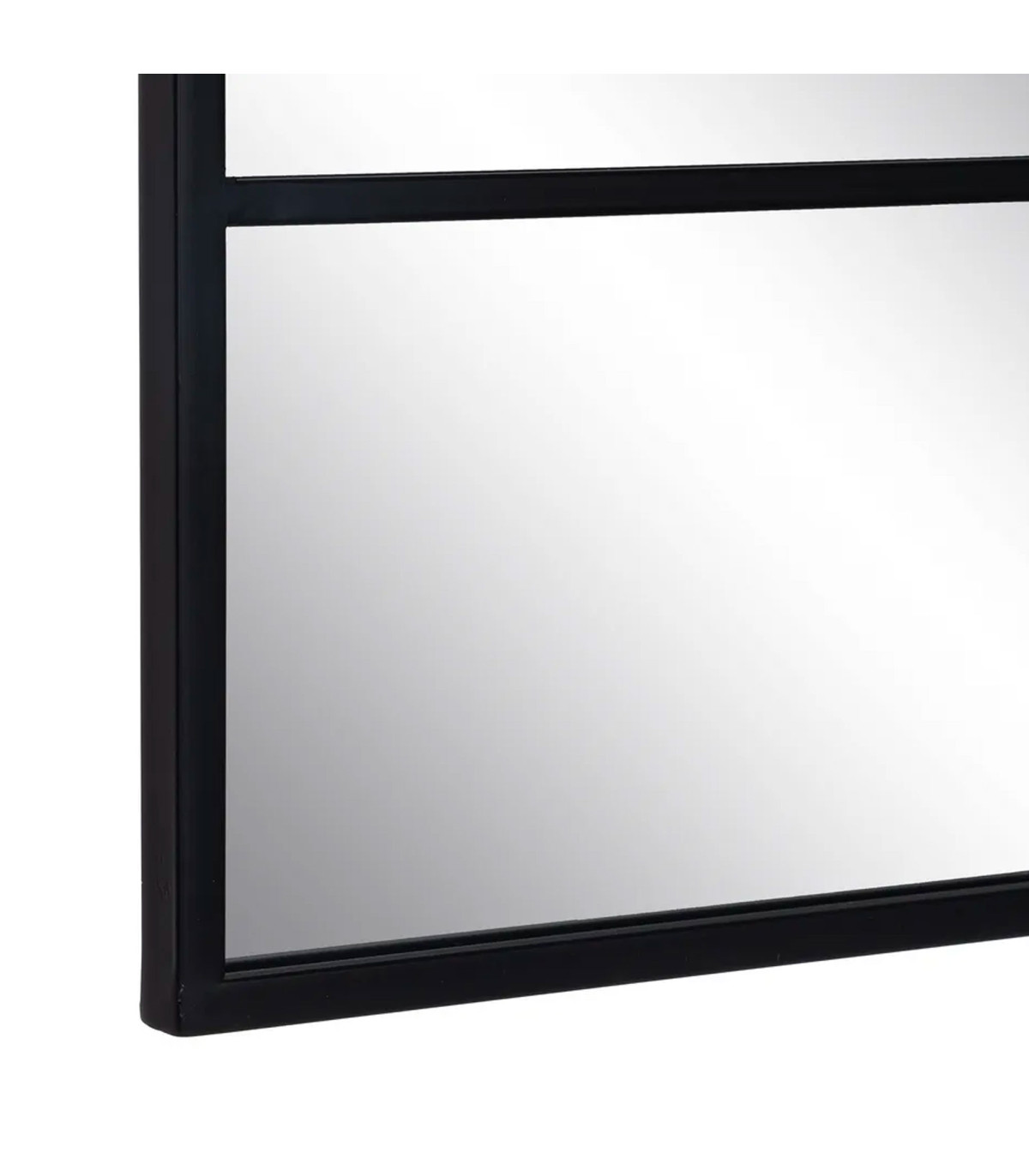 Wadiga Miroir Carré En Métal Noir 90x2x90cm