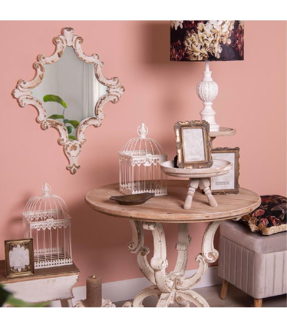 Wadiga Miroir Classique En Bois Blanc 60x3x76cm