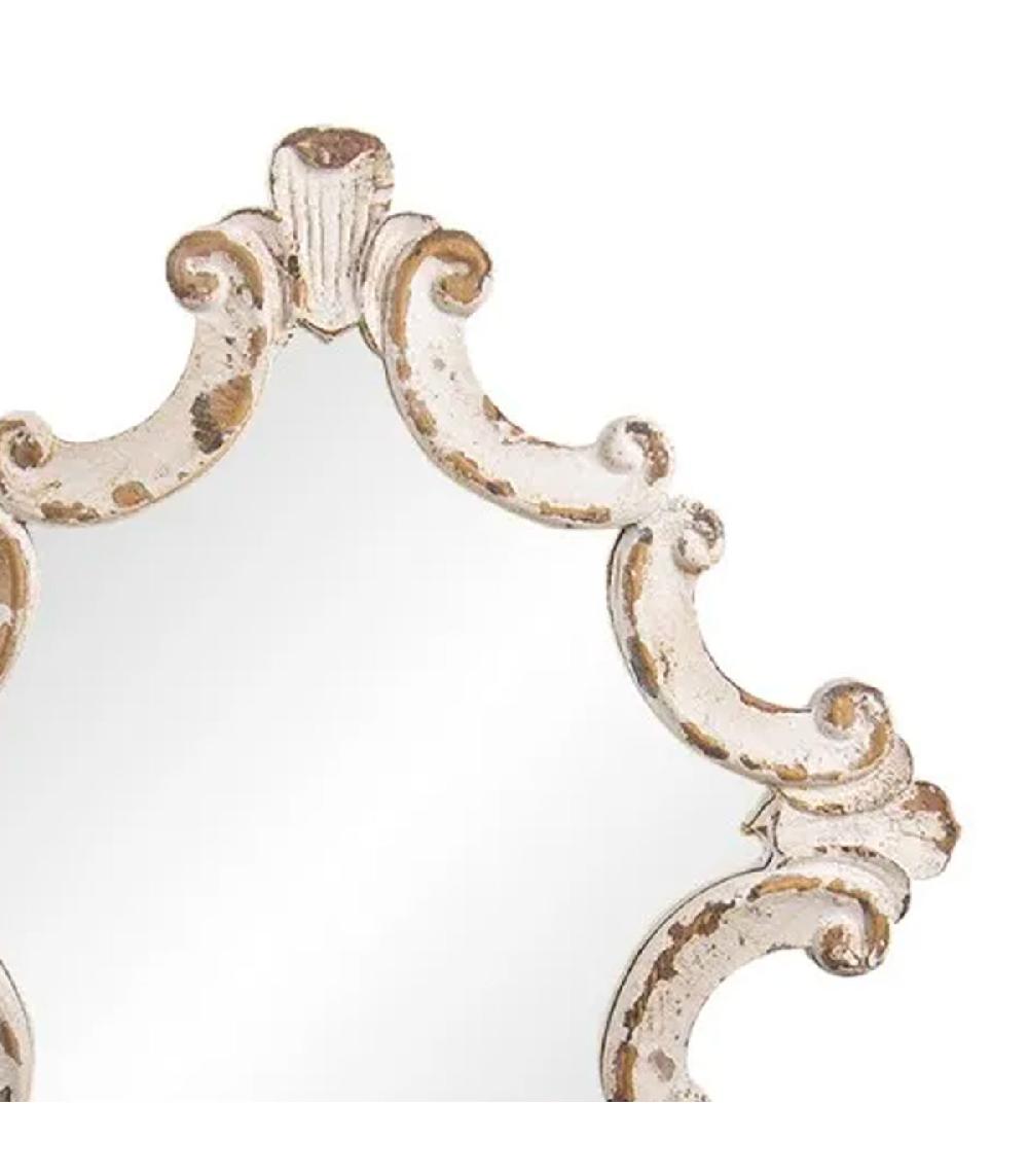 Wadiga Miroir Classique En Bois Blanc 60x3x76cm