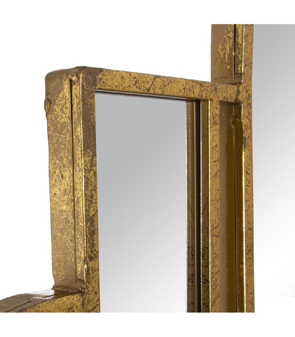 Wadiga Miroir En Métal Doré Art Déco - 82x2x80cm