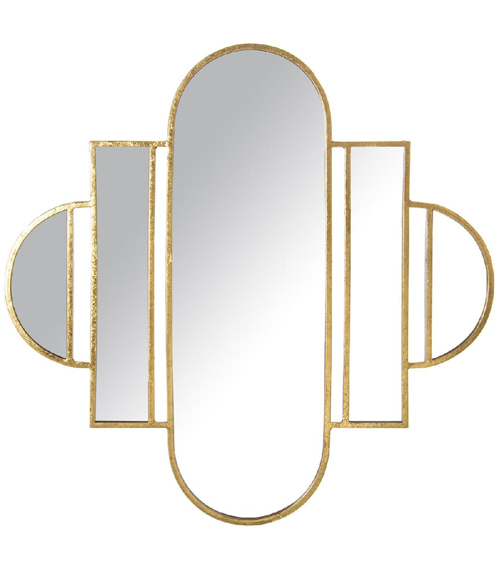 wadiga Miroir en métal doré Art Déco - 82x2x80cm