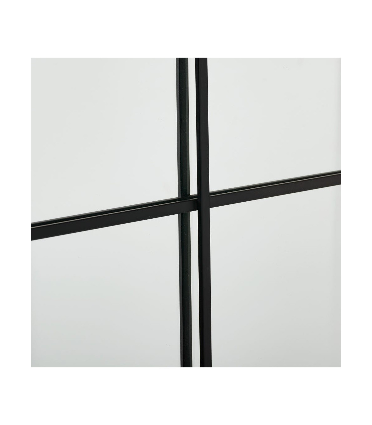 Wadiga Miroir Fenêtre Métal Noir - 90x120cm