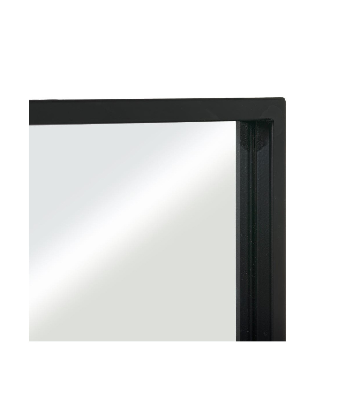 Wadiga Miroir Fenêtre Métal Noir - 90x120cm