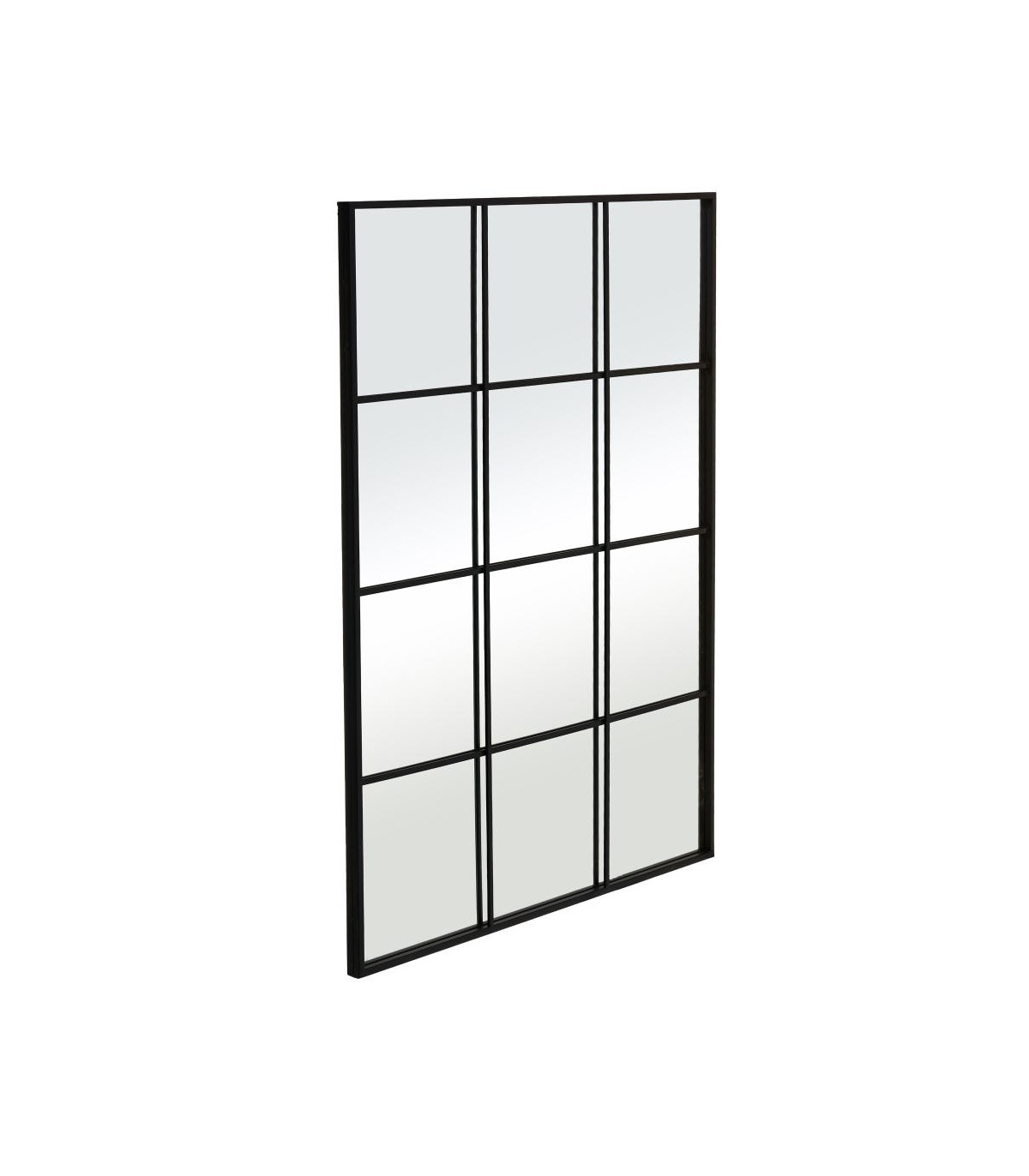 wadiga Miroir Fenêtre Métal Noir - 90x120cm