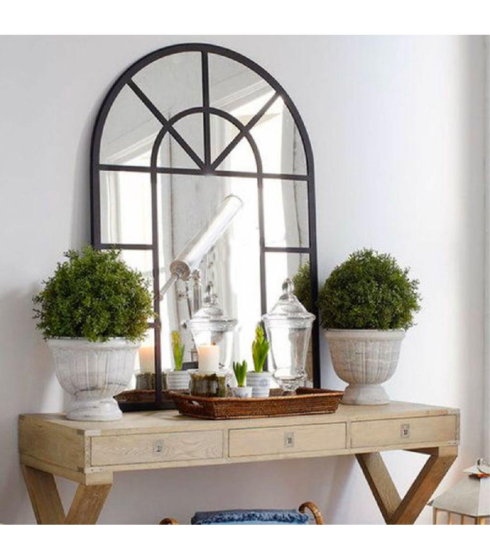 Wadiga Miroir Fenêtre Mural Noir 50x76cm