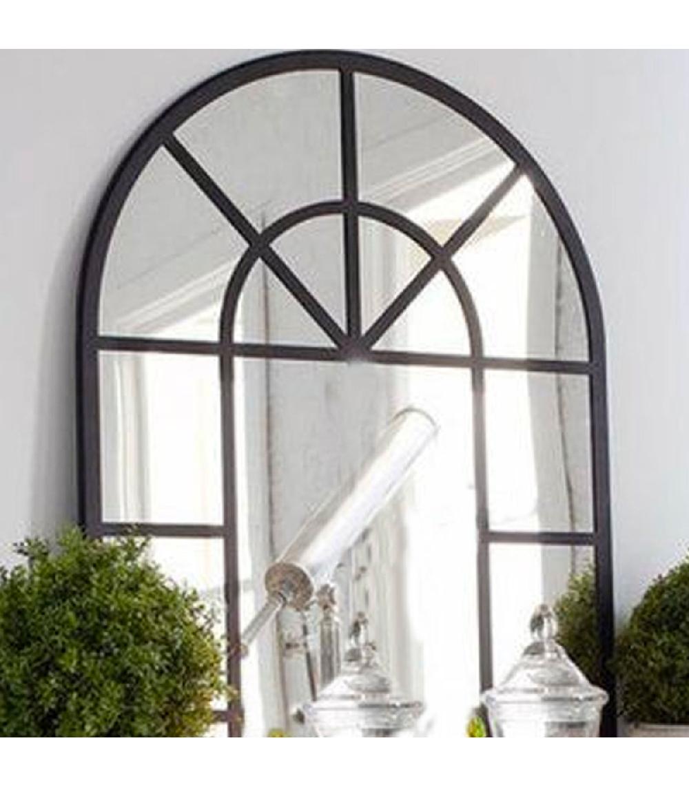 Wadiga Miroir Fenêtre Mural Noir 50x76cm