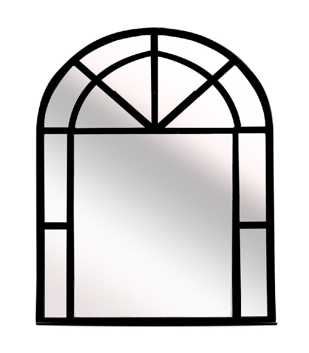 wadiga Miroir fenêtre mural noir 50x76cm