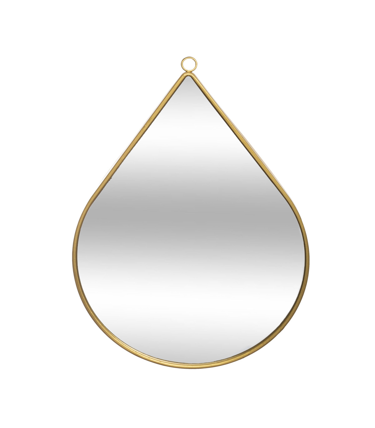 wadiga Miroir goutte en métal doré 28x1.5x38cm