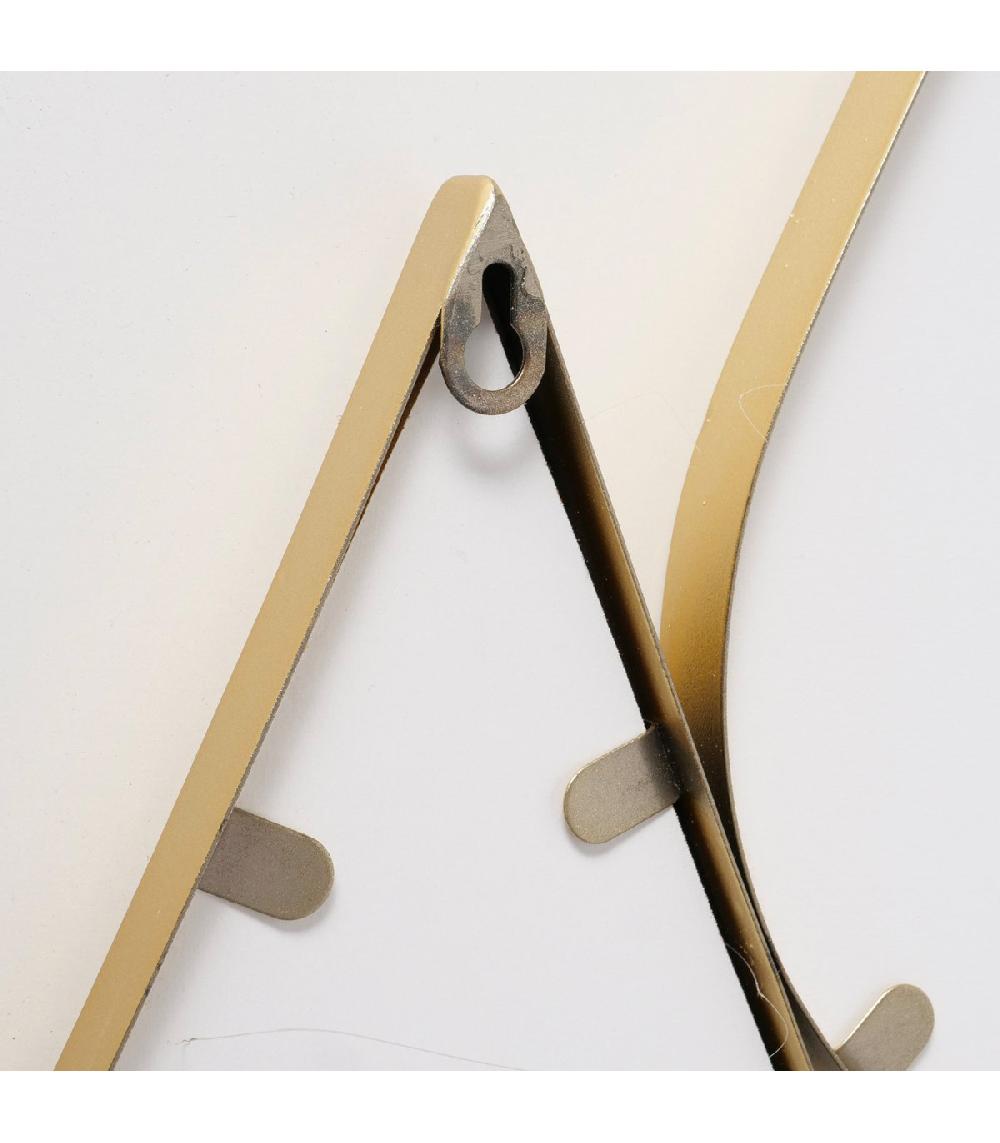 Wadiga Miroir Gouttes En Métal Doré 46x98x2.5cm