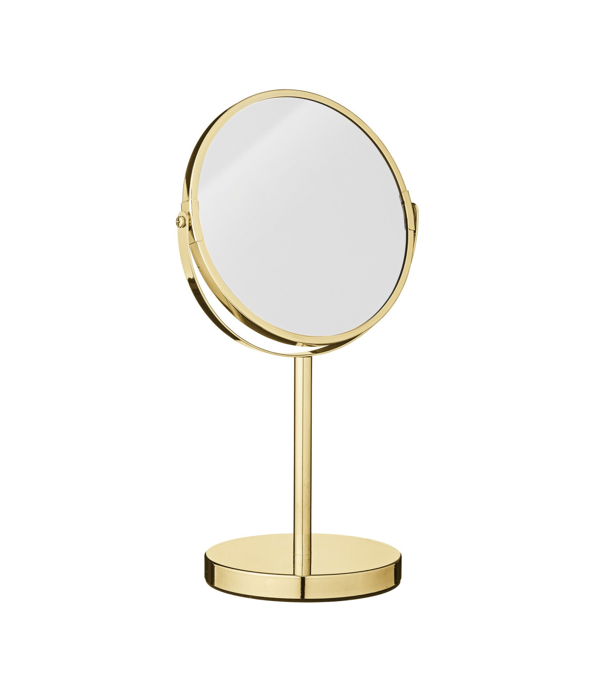 wadiga Miroir Grossissant sur Pied en Métal Doré