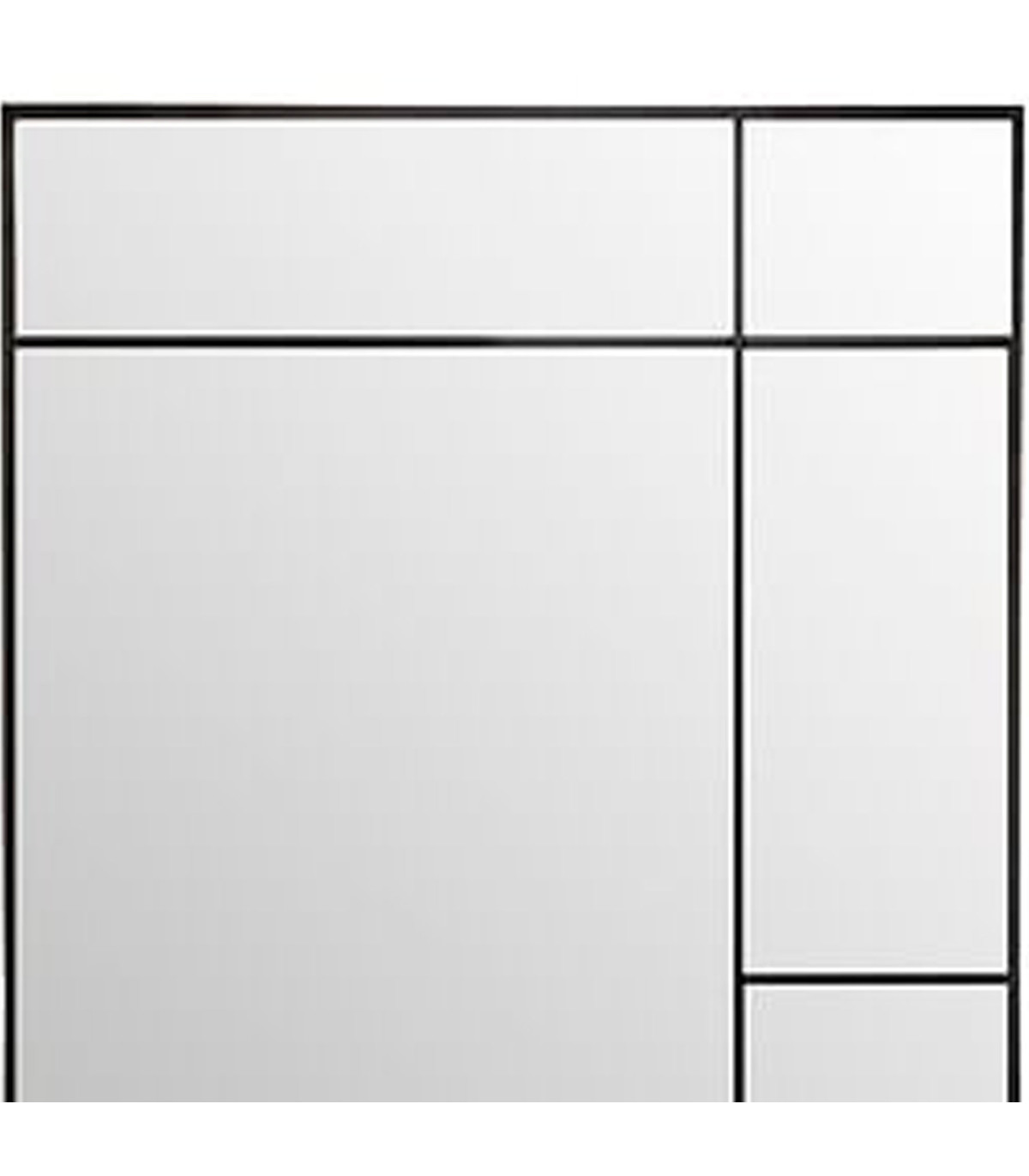 Wadiga Miroir Mural Design Métal Noir 97x167cm