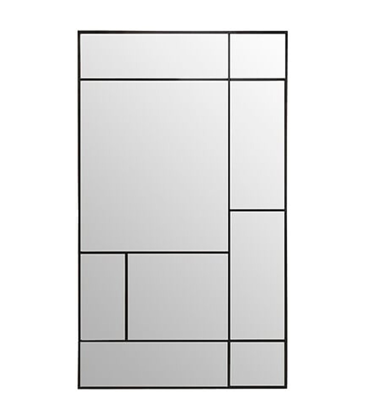wadiga Miroir mural design métal noir 97x167cm