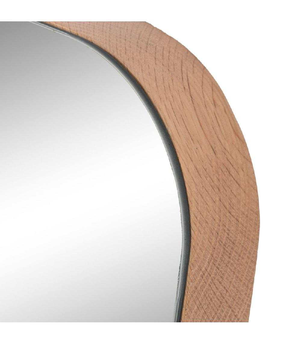 Wadiga Miroir Mural En Bois De Chêne 60x5x60cm