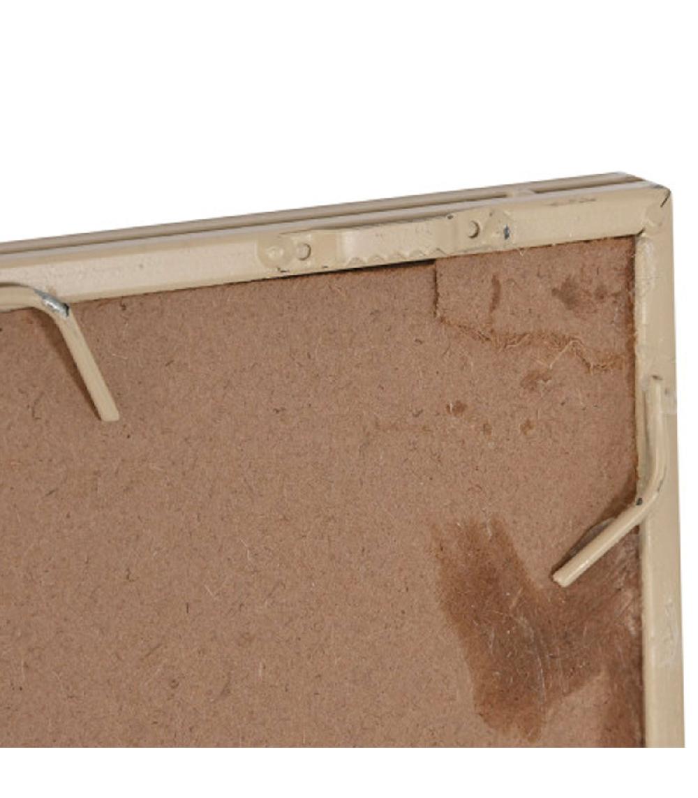 Wadiga Miroir Mural Fenêtre Métal Beige 90x2x90cm